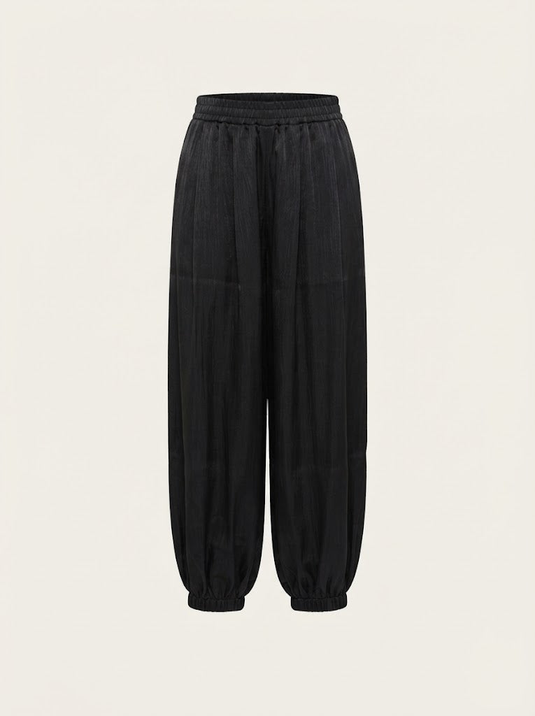 Metallic Pleated Pants