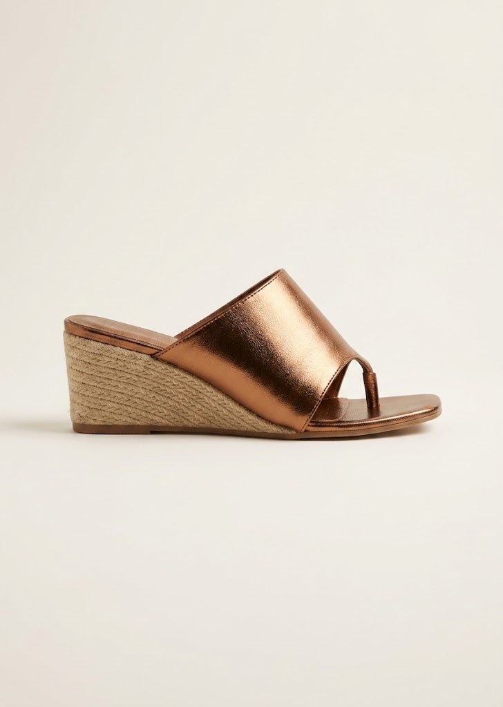 Metallic Espadrille Wedge