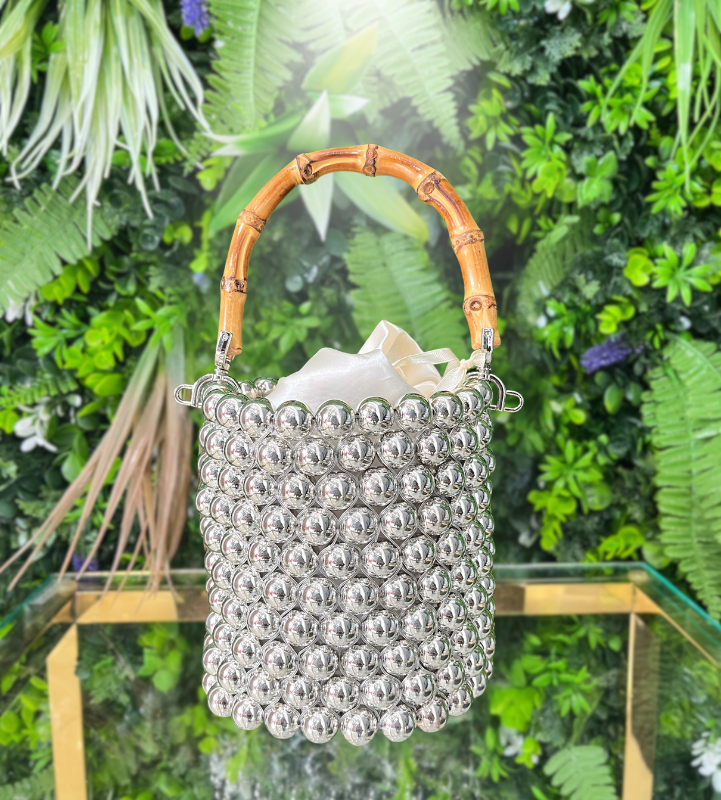 Silver Pearls Handbag