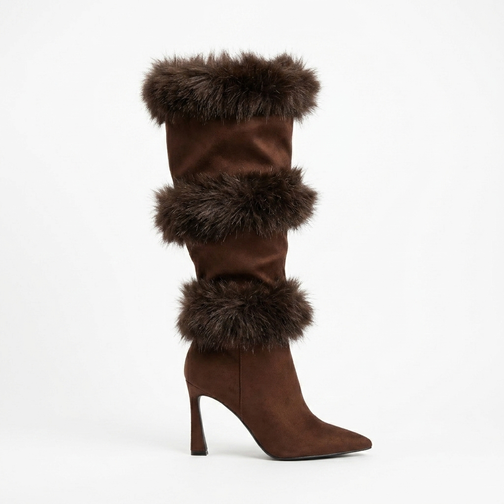 Brown Faux Fur Boots