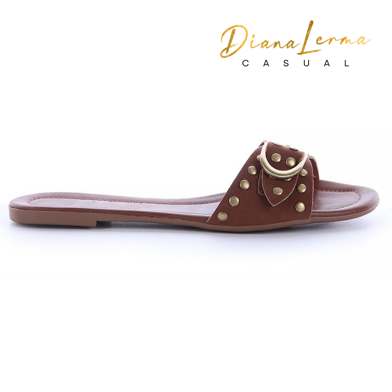 Brown Slide Sandals