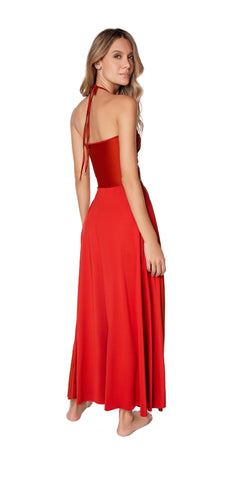 Red Strappy Beach Dress