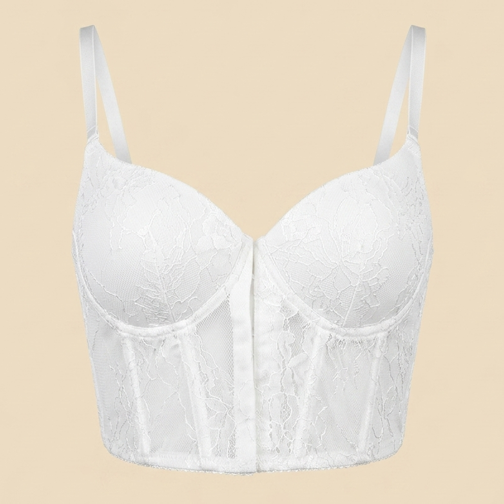 White Lace Corset Top