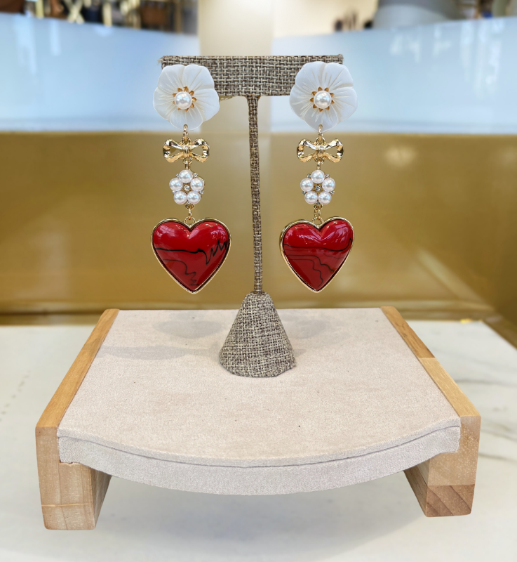 Red Heart Earrings