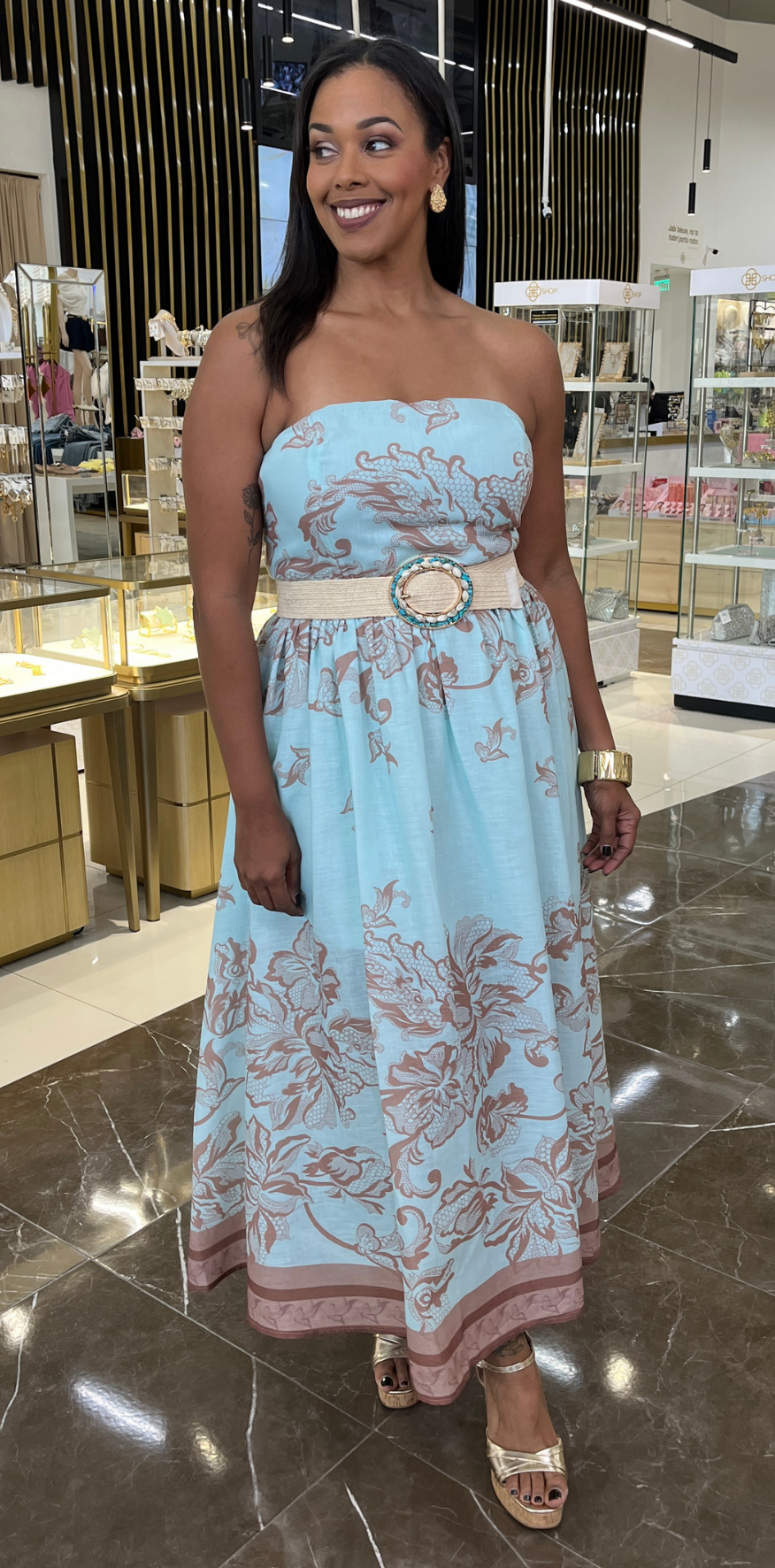Floral Print Mint Dress