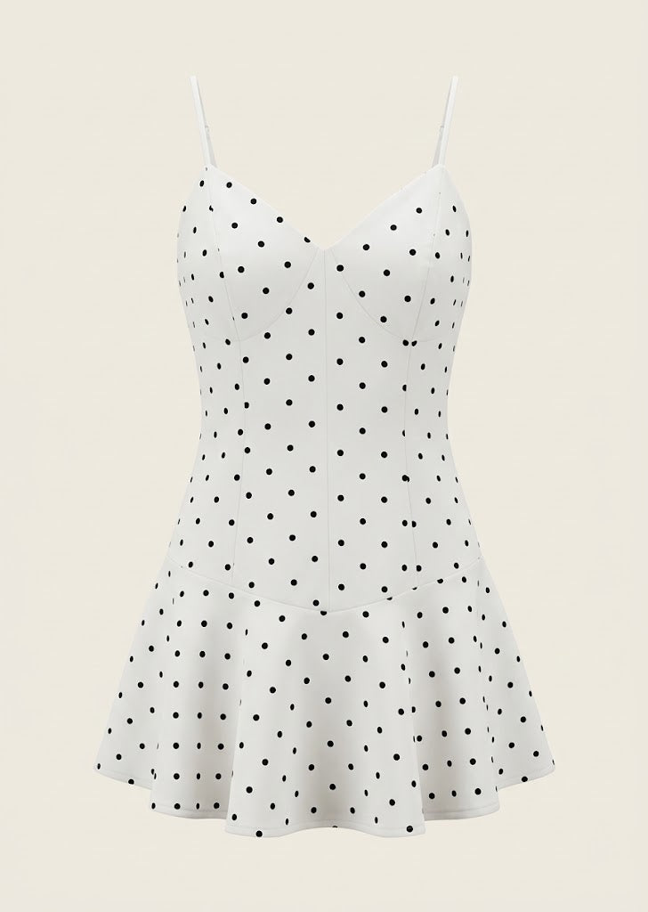 Polka Dot Peplum Romper