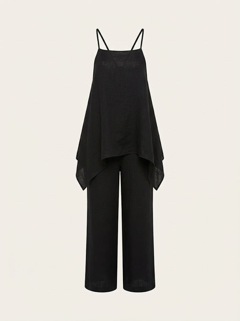 Linen Tank Pants Jumpsuit