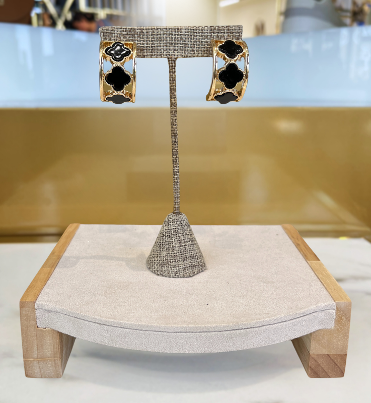 Black and Gold Earrings