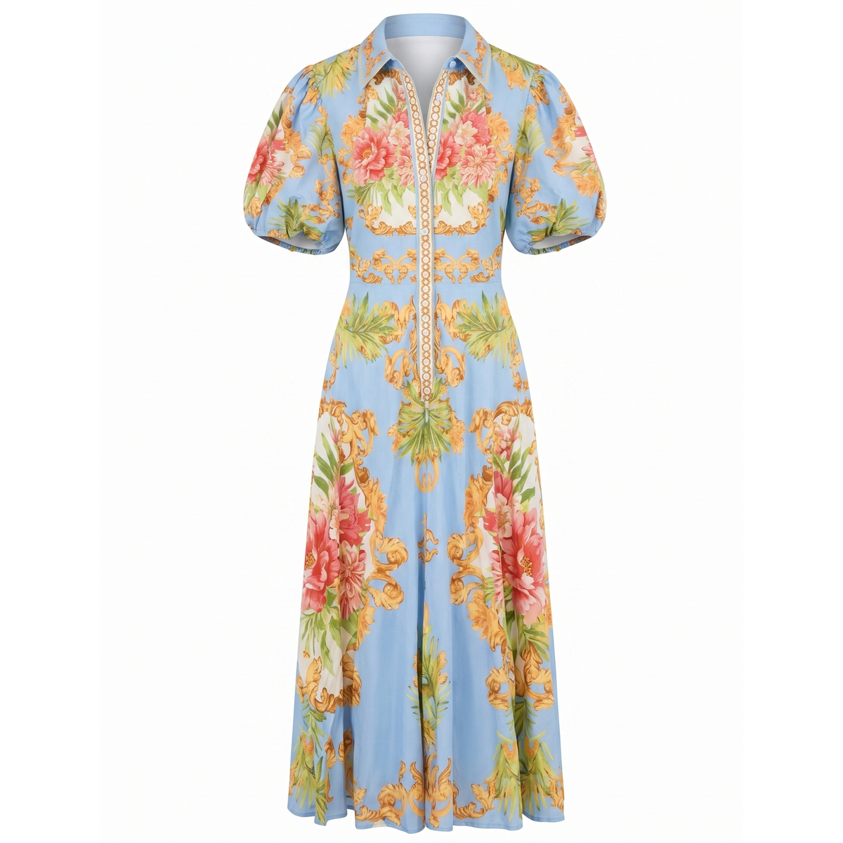 Floral Blue Dress