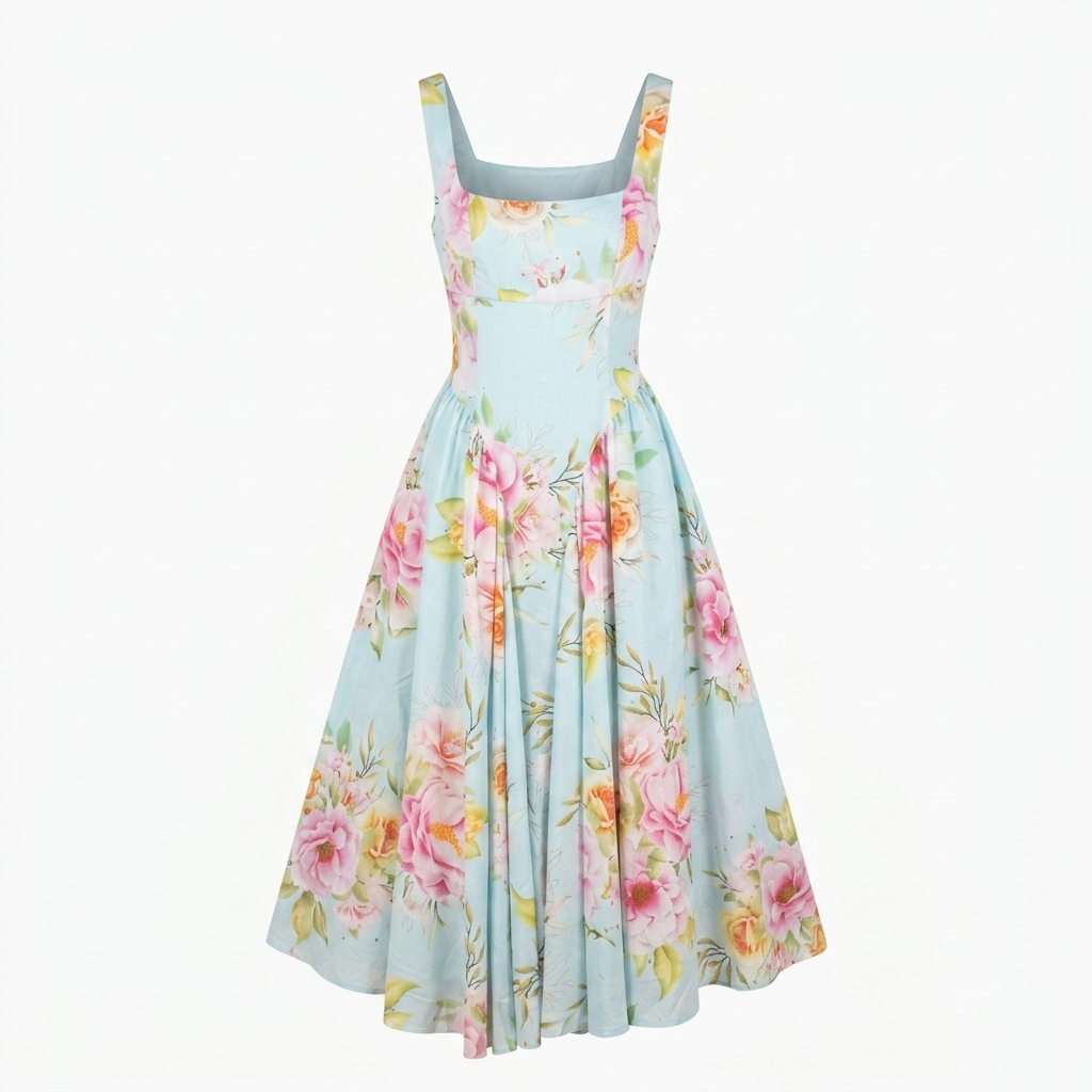 Blue Floral Dress