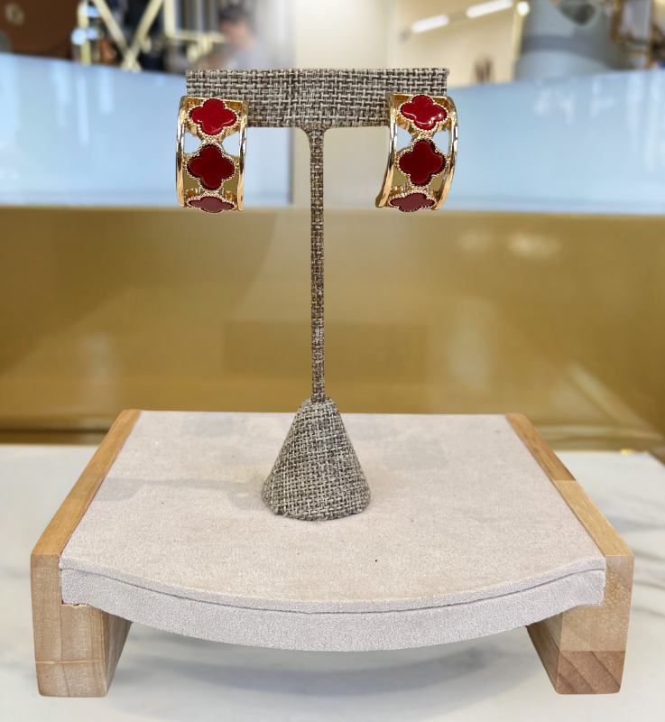 Red and Gold Earrings