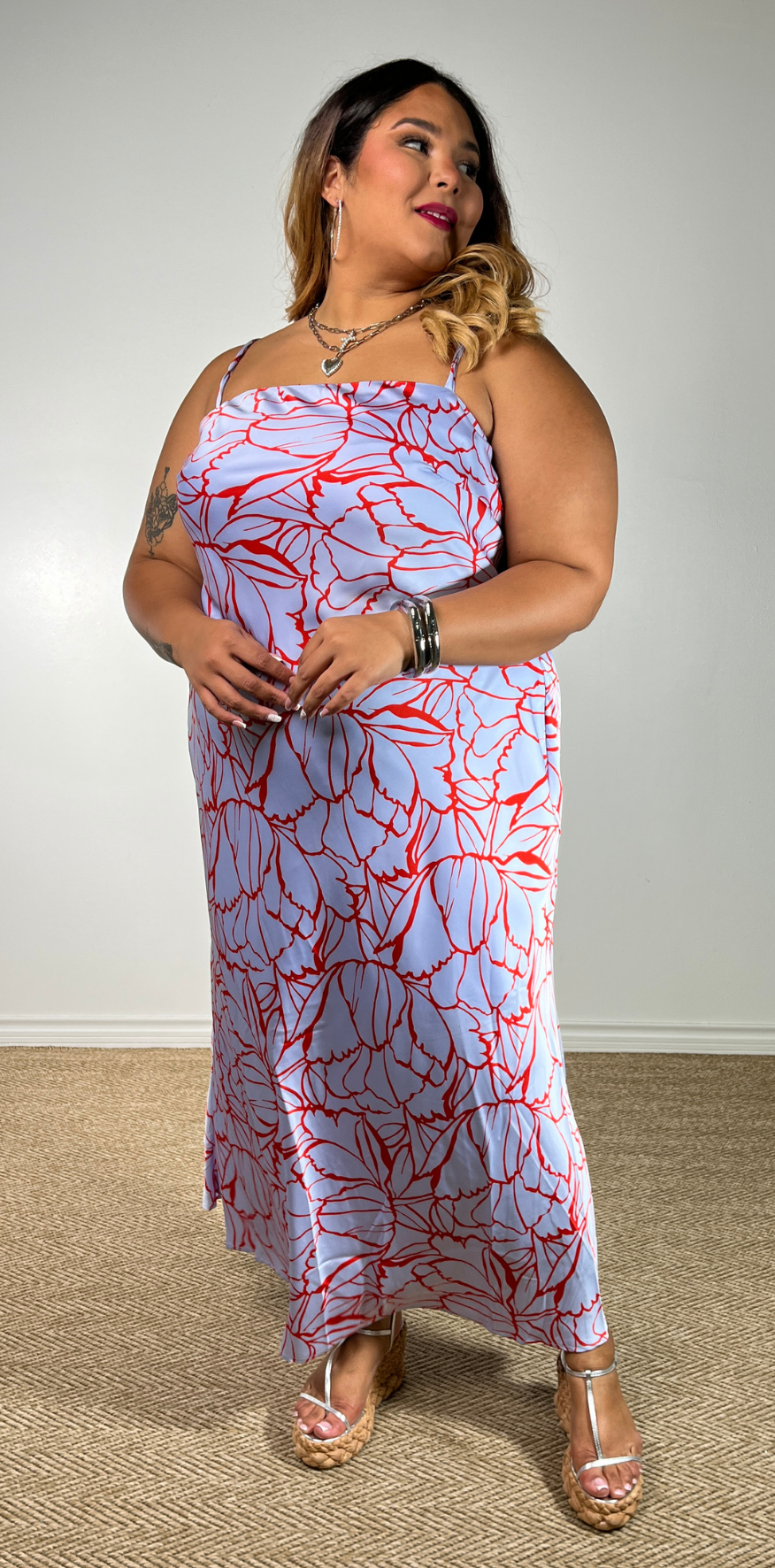 Periwinkle Floral Maxi Dress