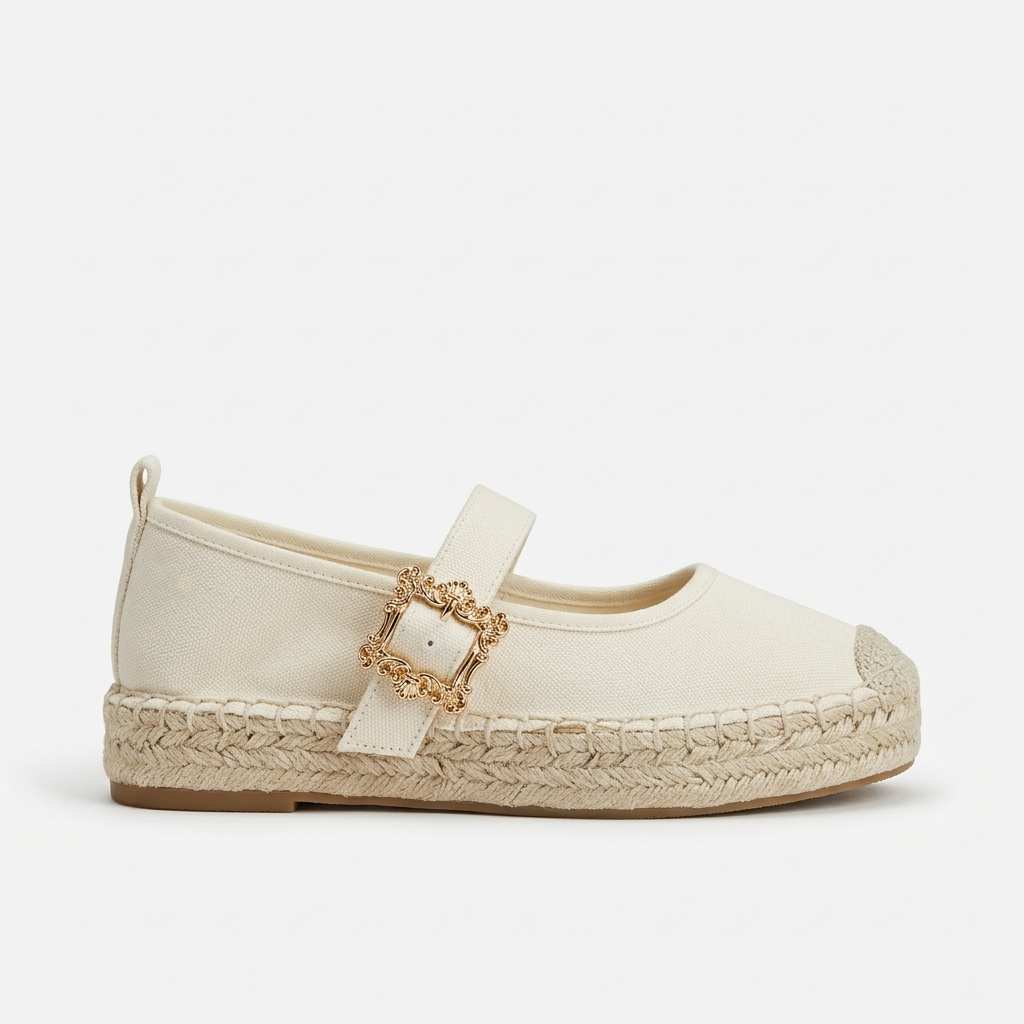 Strapped Espadrille Flats