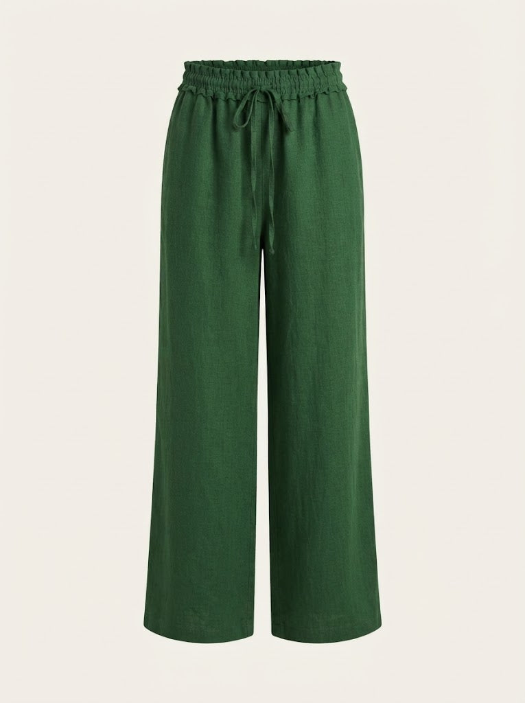 Linen Wide Leg Trousers