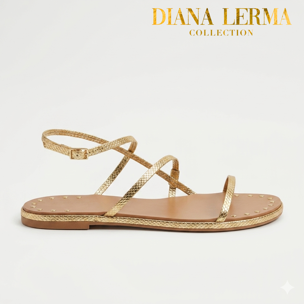 Gold Strappy Sandals