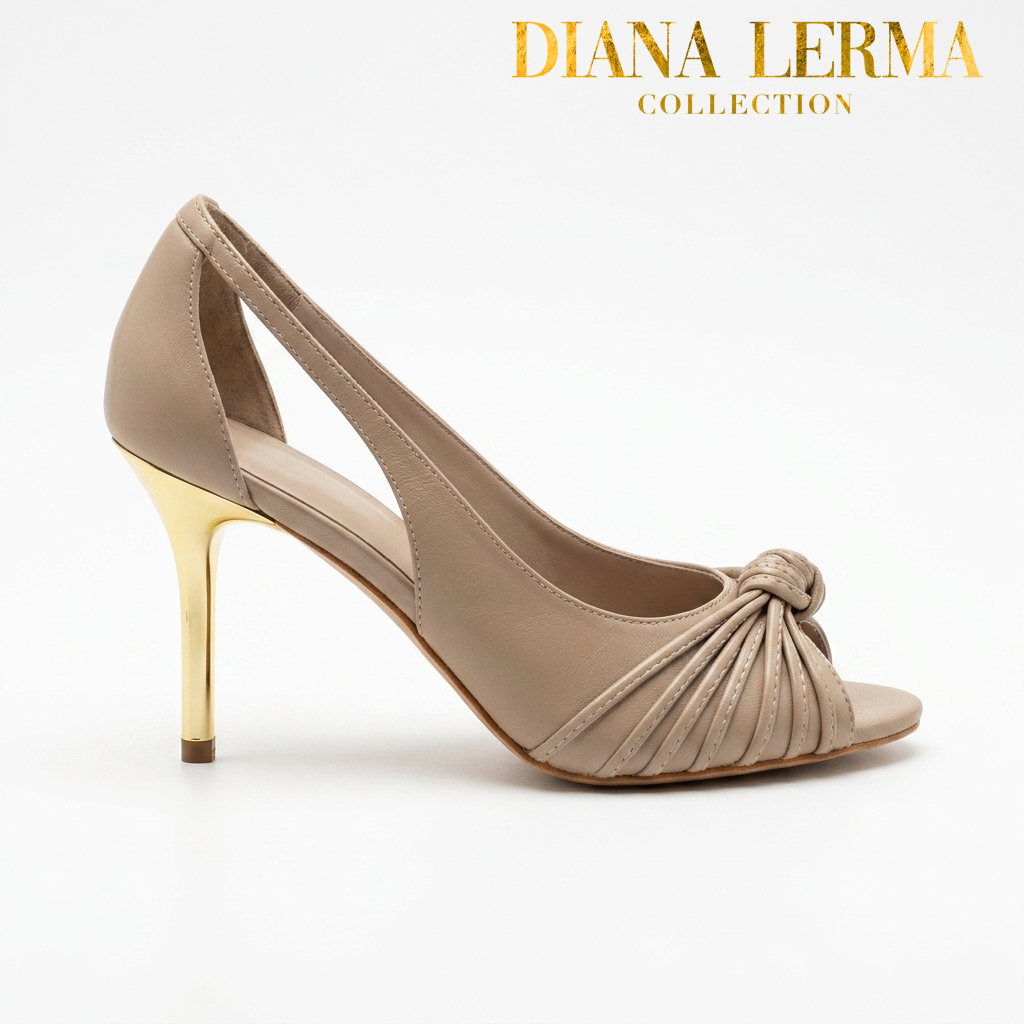 Gold Detail Nude Stilettos