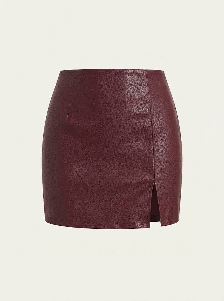 Faux Leather Mini Skirt