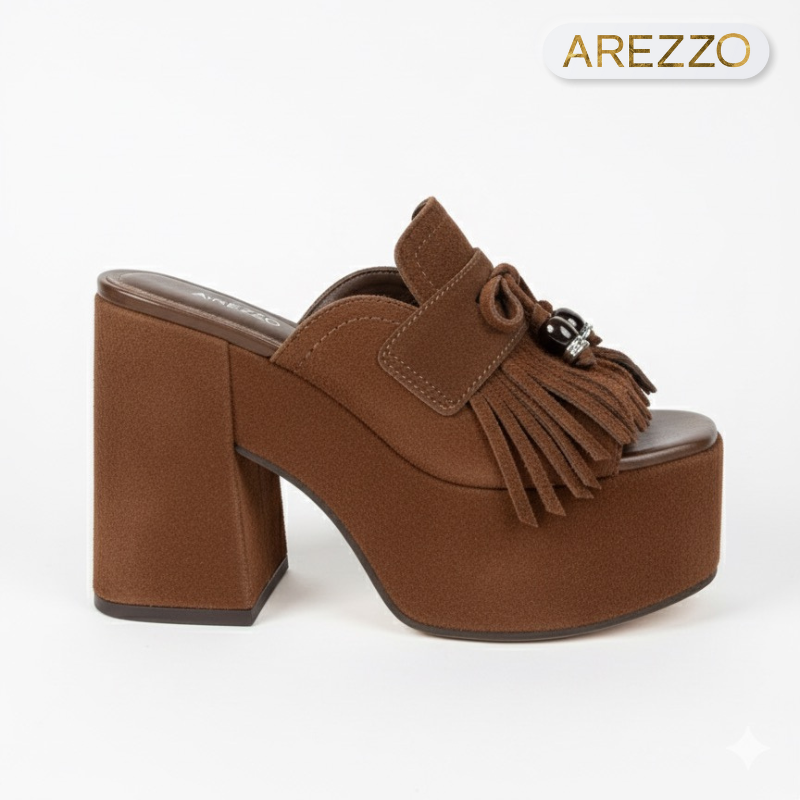 Mocha Slide Chunky Heels