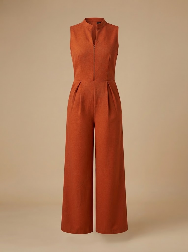 Sleeveless Wide Leg Jumpsuit