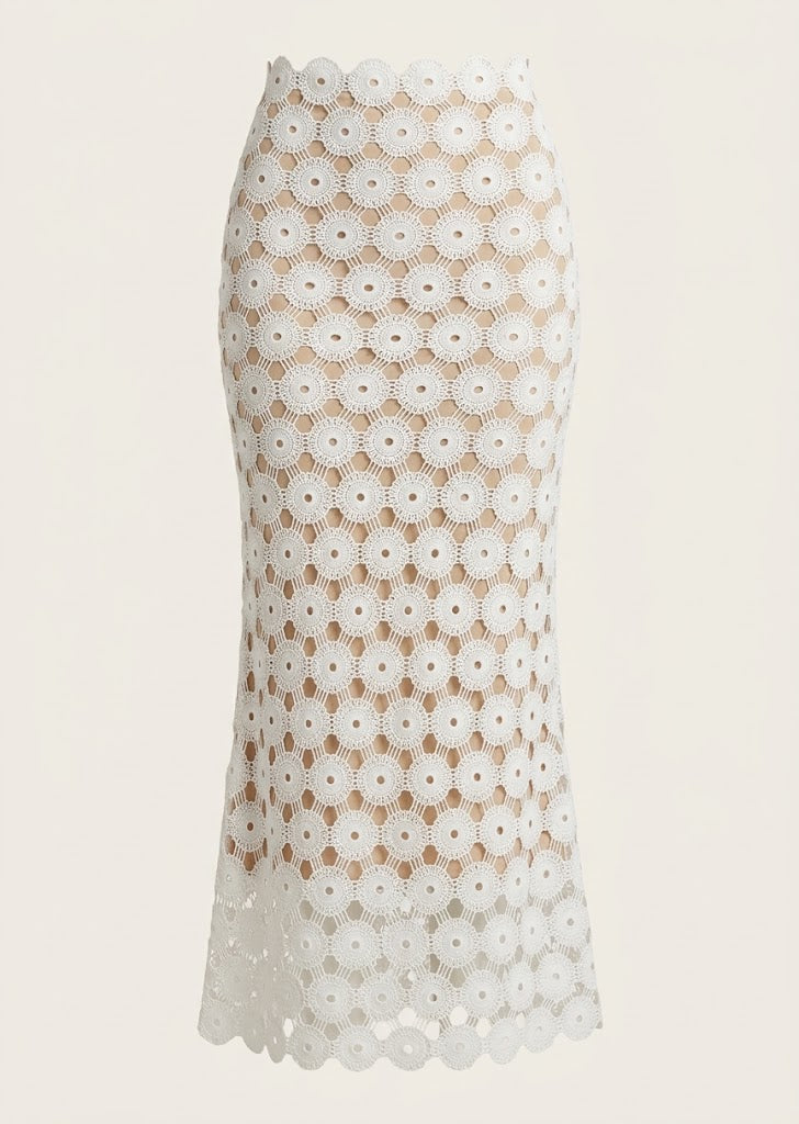 Crochet Lace Maxi Skirt