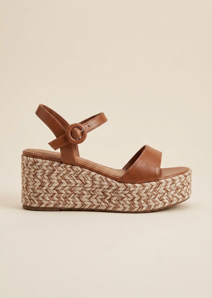 Woven Platform Espadrille Wedges