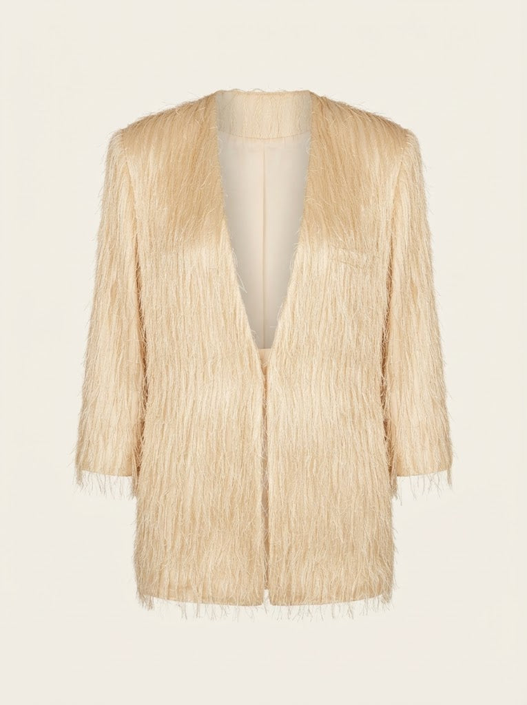 Metallic Fringe Party Jacket