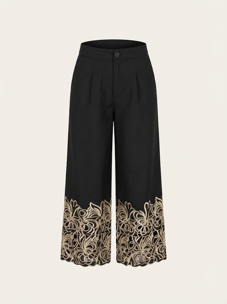 Embroidered ScallopTrousers