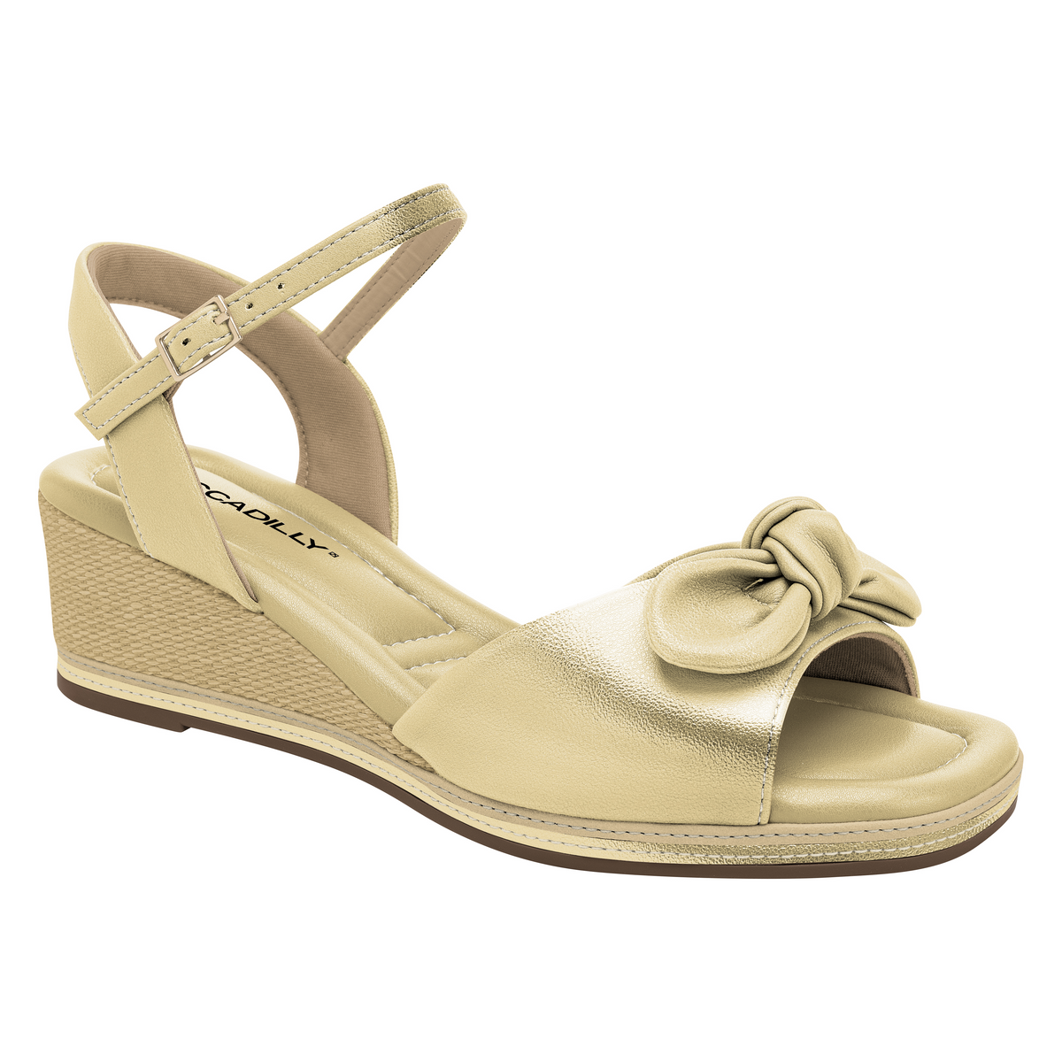 Gold Ankle Strap Wedges