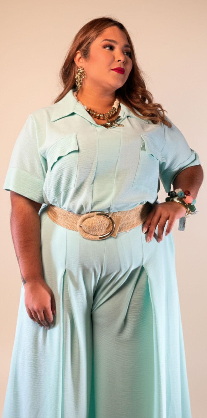 Crepe Buttoned Blouse