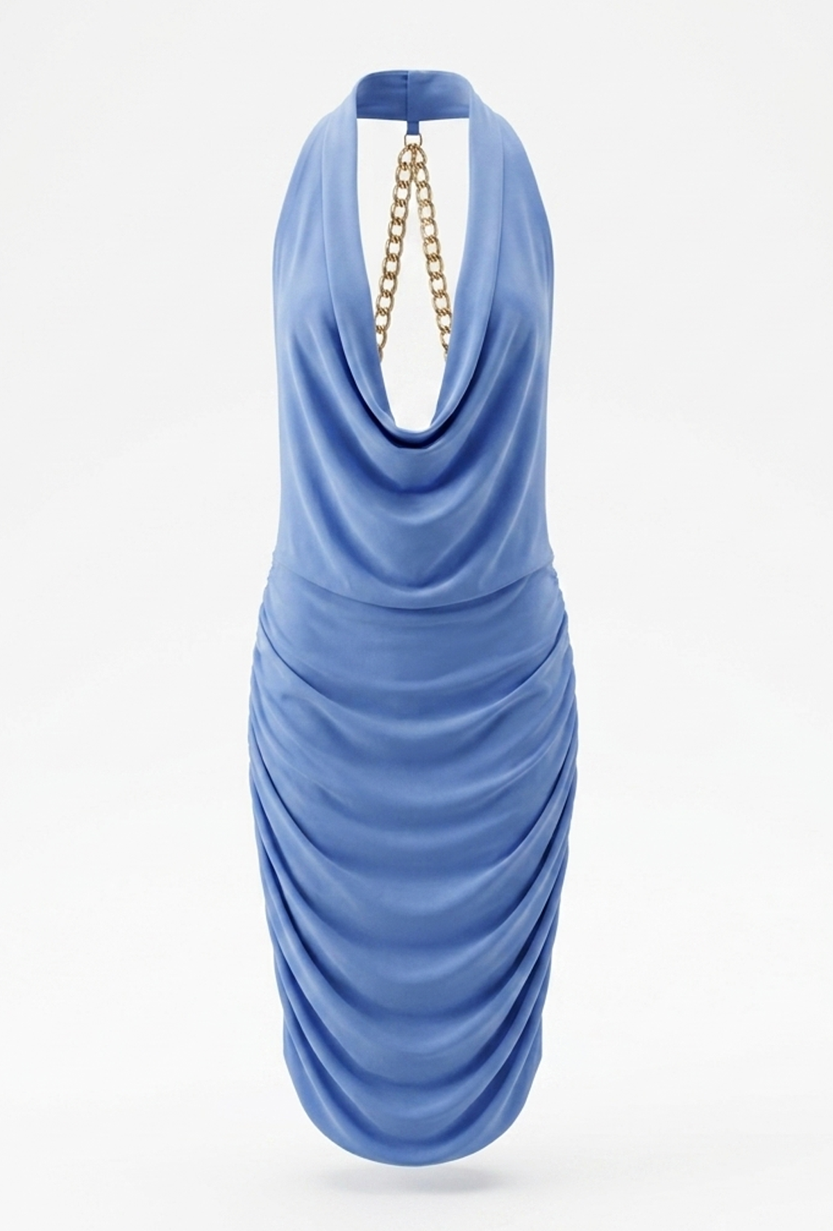 Chained Back Blue Dress