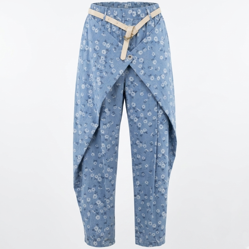 Mini Floral Blue Pants