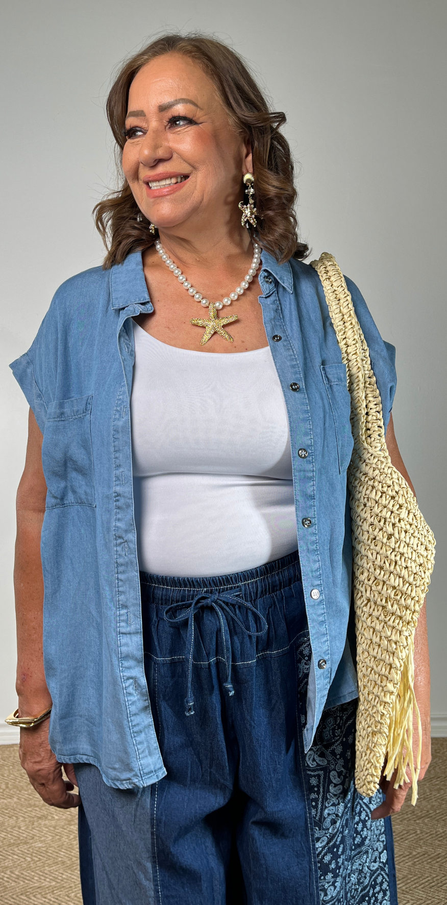 Indigo Chambray Short Sleeve Shirt