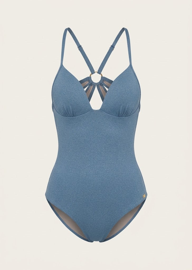 Strappy Plunge Swimsuit