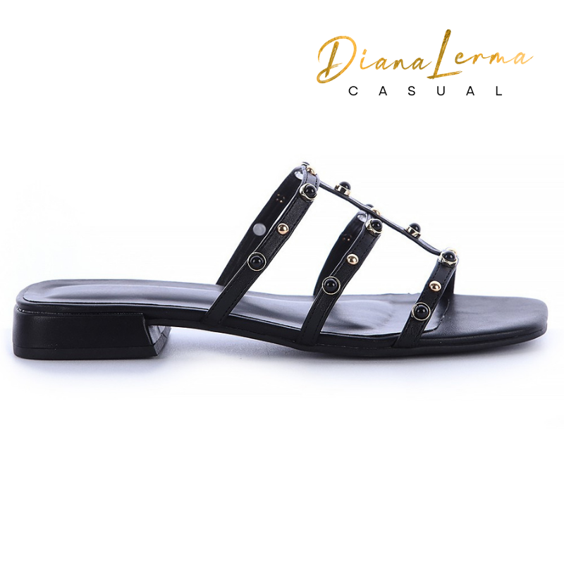 Multi Studs Slide Sandals