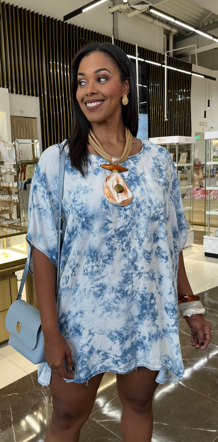Blue Print Blouse