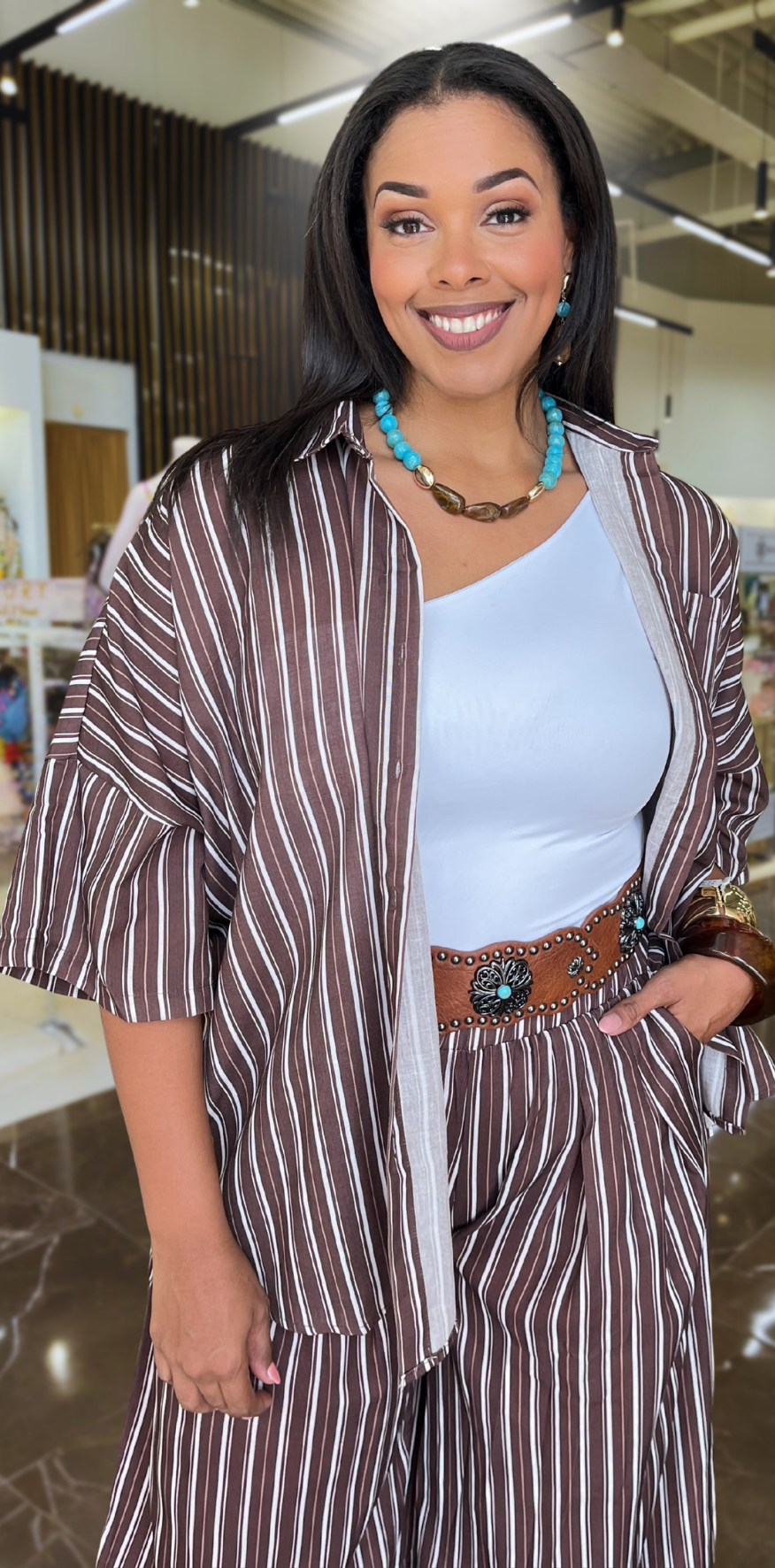 Brown Stripes Shirt