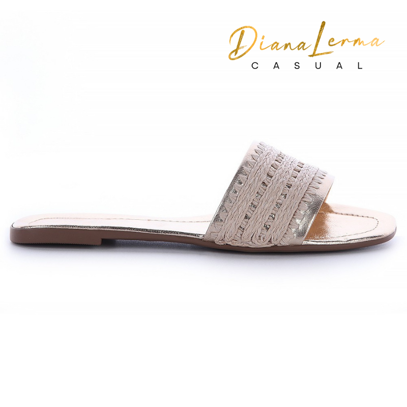Gold Slide Sandals