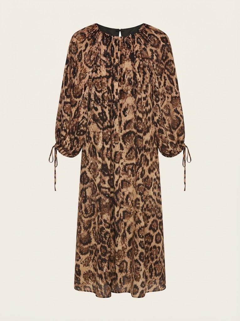 Leopard Print Midi Dress