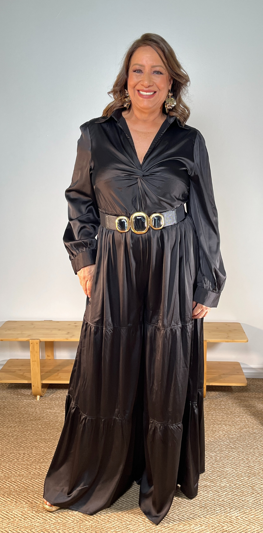 Silky Black Jumpsuit