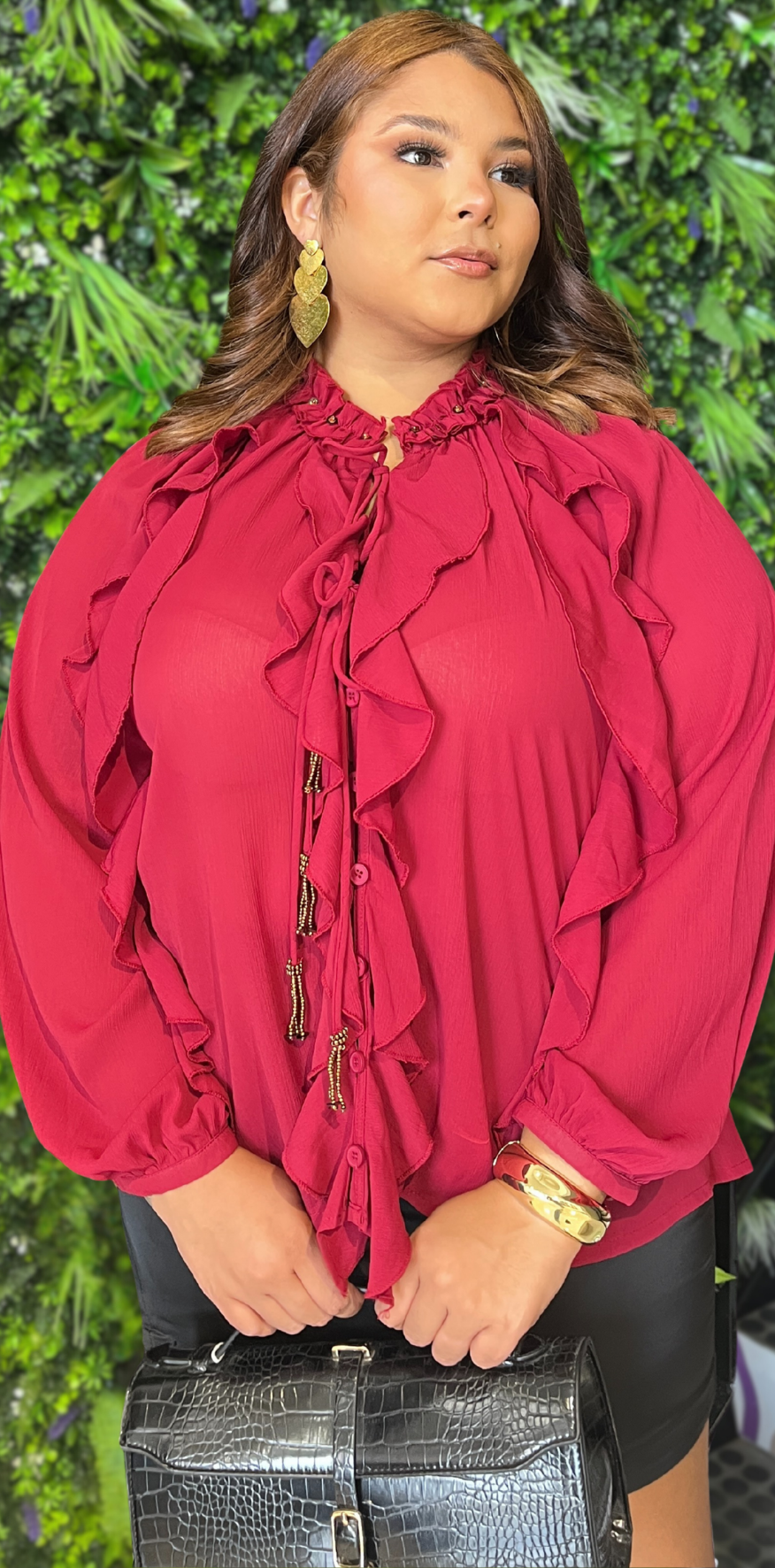 Burgundy Blouse