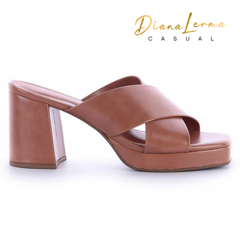 Mocha Slide Block Heels