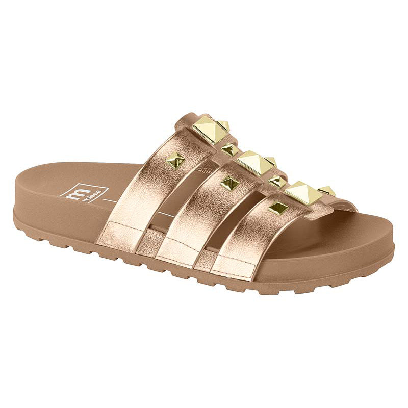 Rose Gold Straps Beige Chunky Sandals