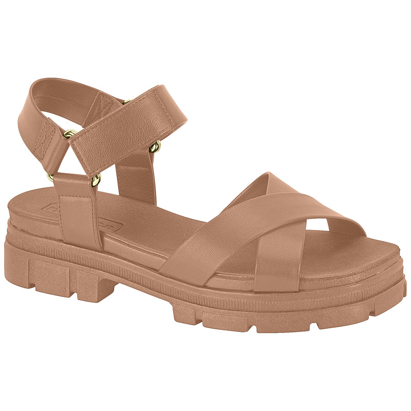 Beige Strappy Chunky Sandals