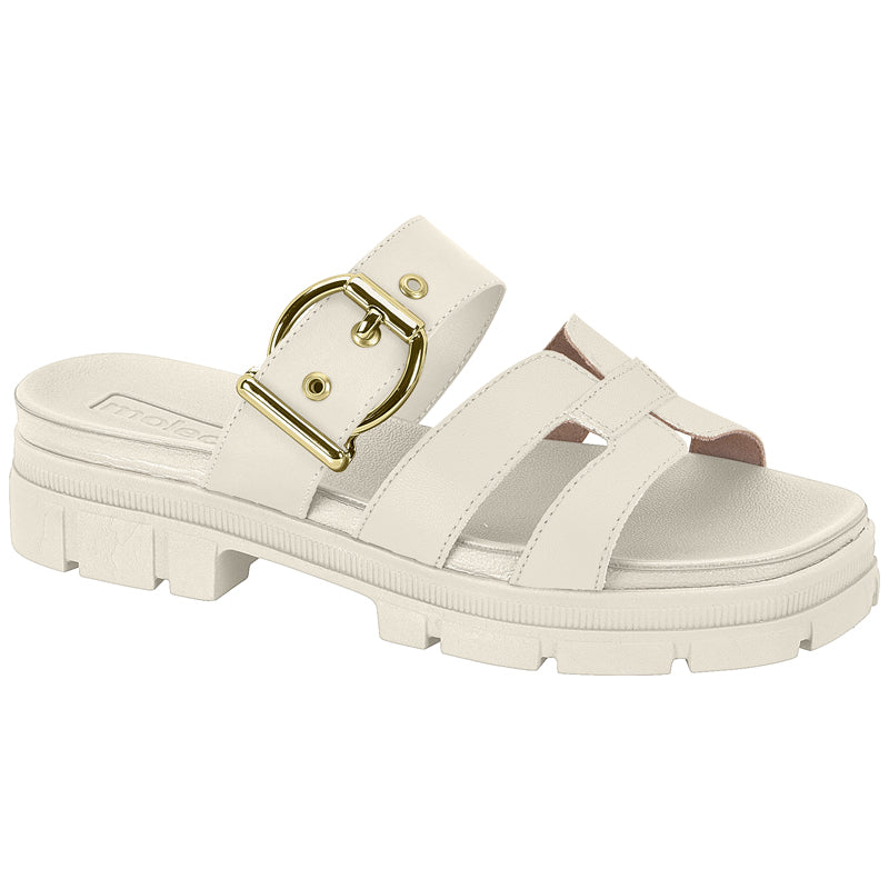 White Slide Chunky Sandals