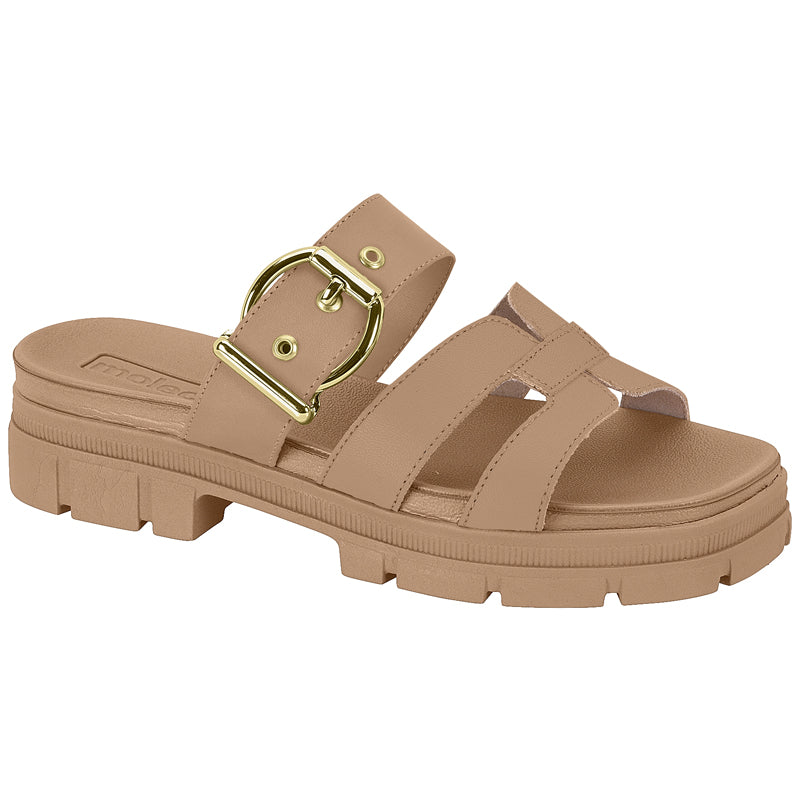 Beige Slide Chunky Sandals