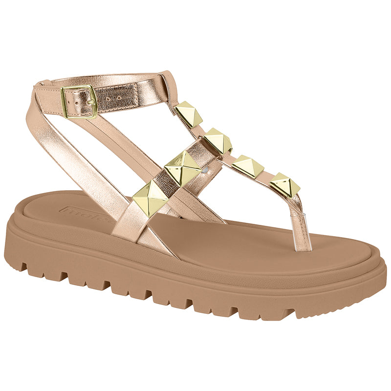 Gold Studs Rose Gold Chunky Sandals