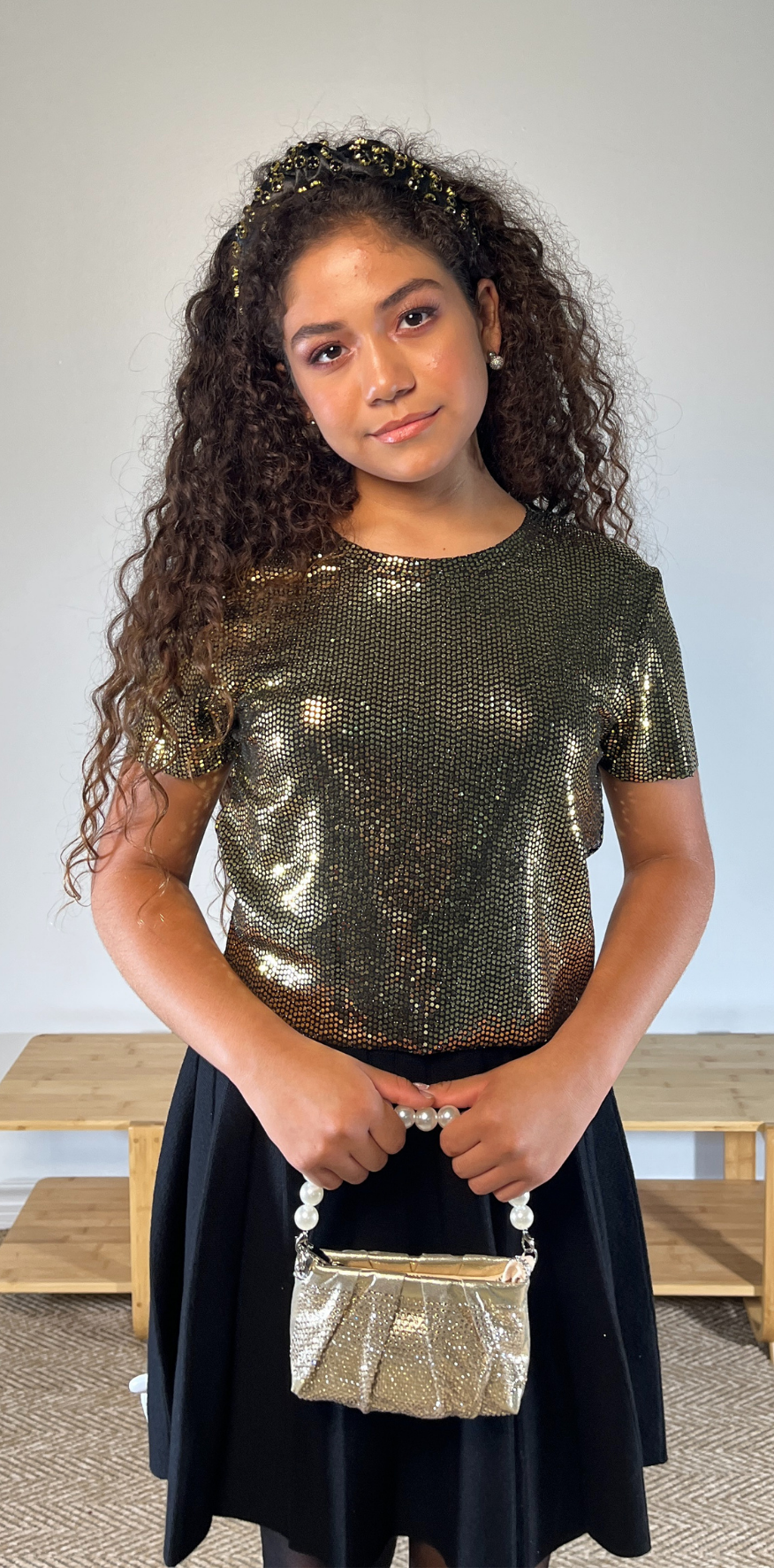 Gold Sequin Top
