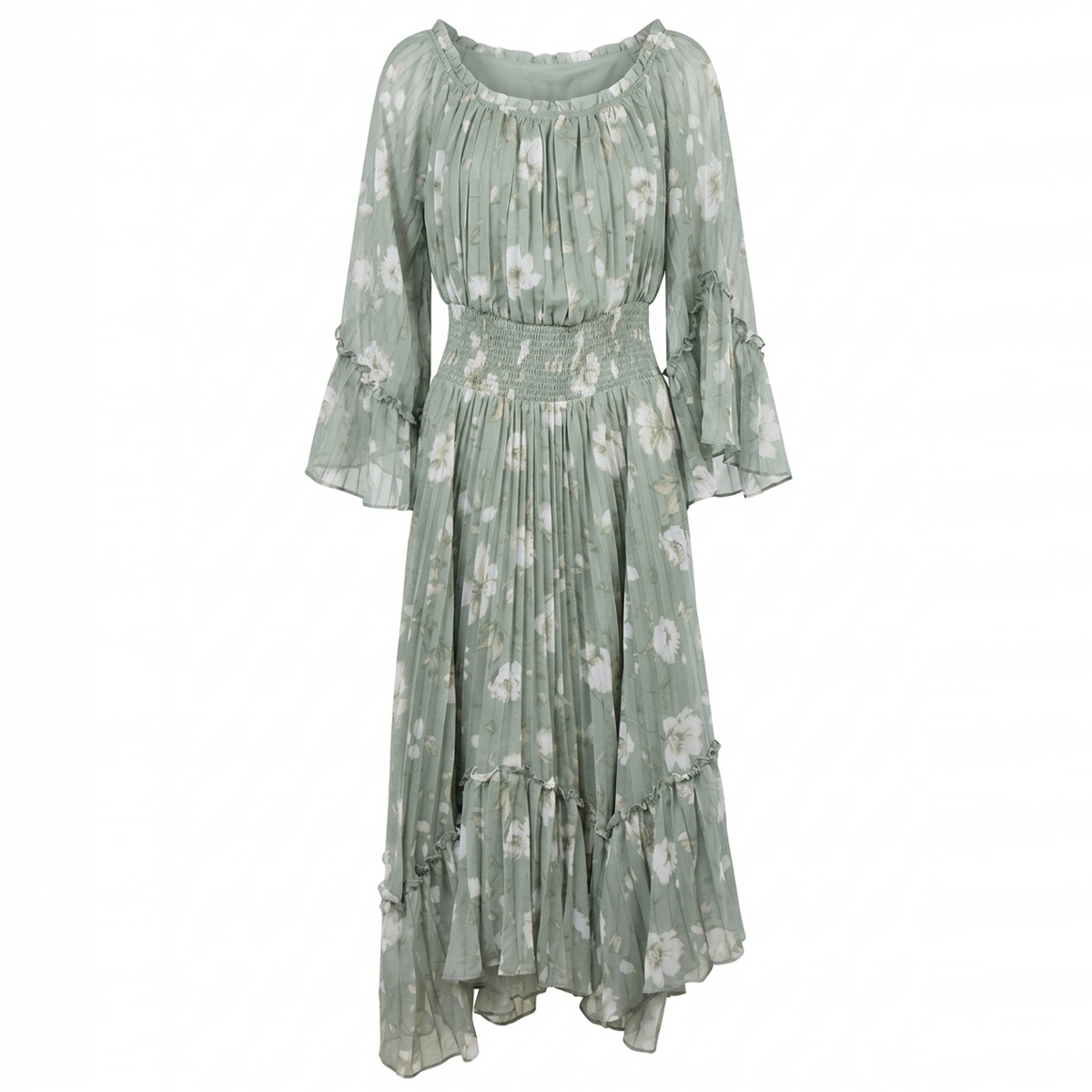 Green Floral Dress