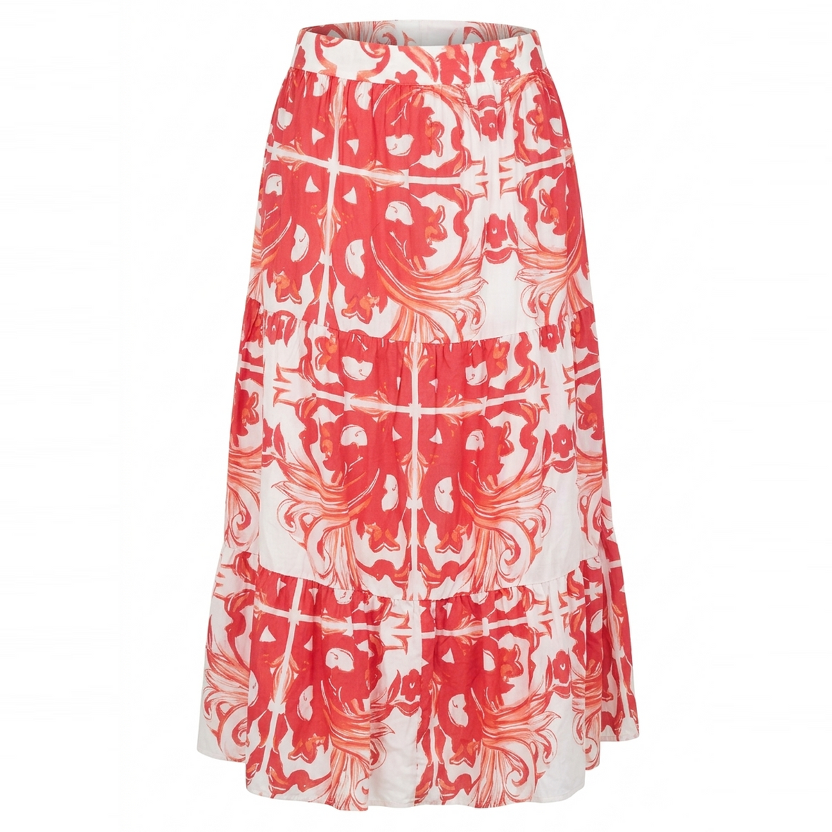 Red Print Skirt