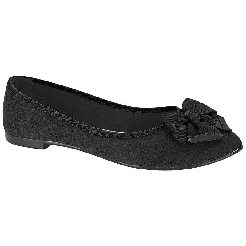 Black Bow Ballerinas